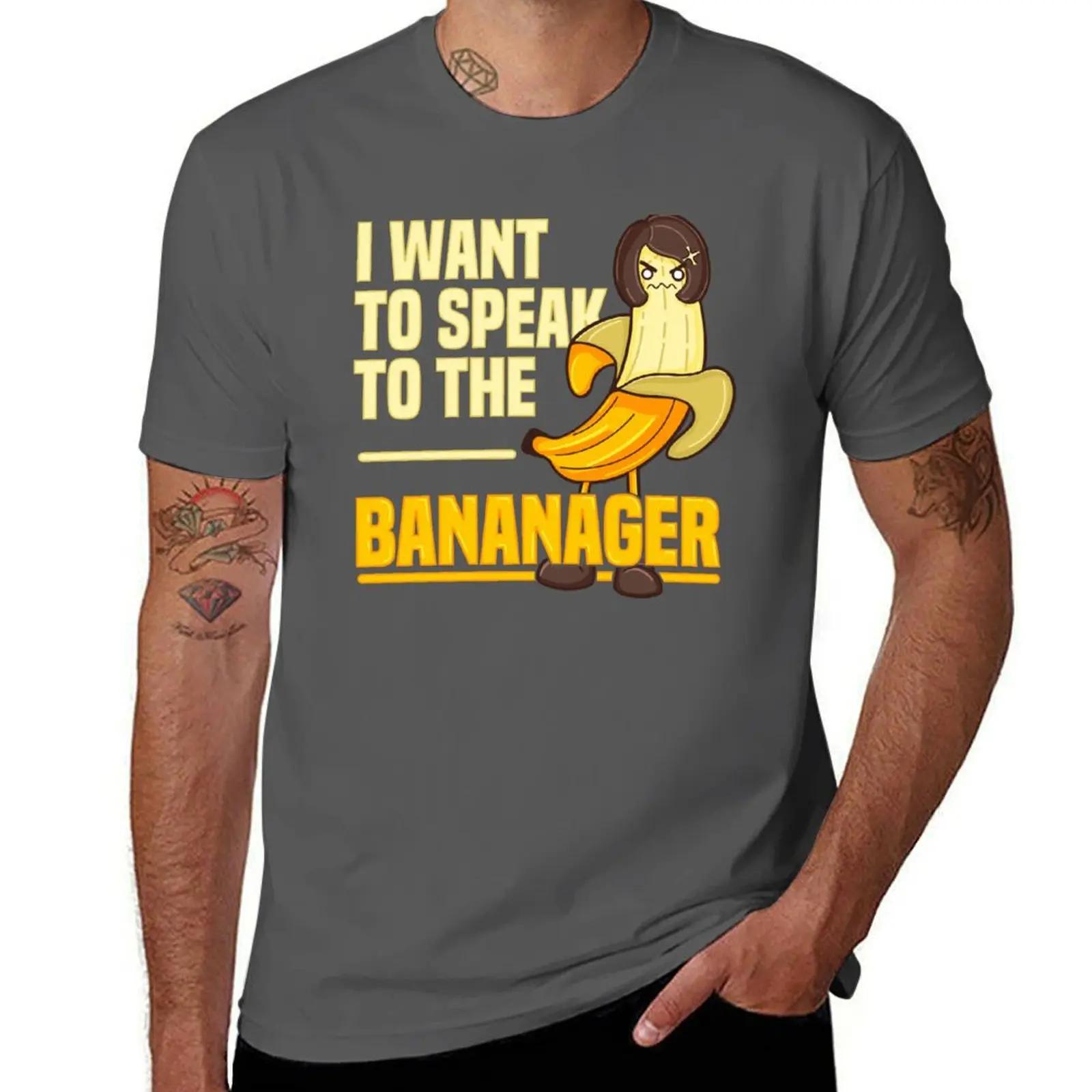

Bananager The T-Shirt Basic Crew Neck Short Sleeve Top
