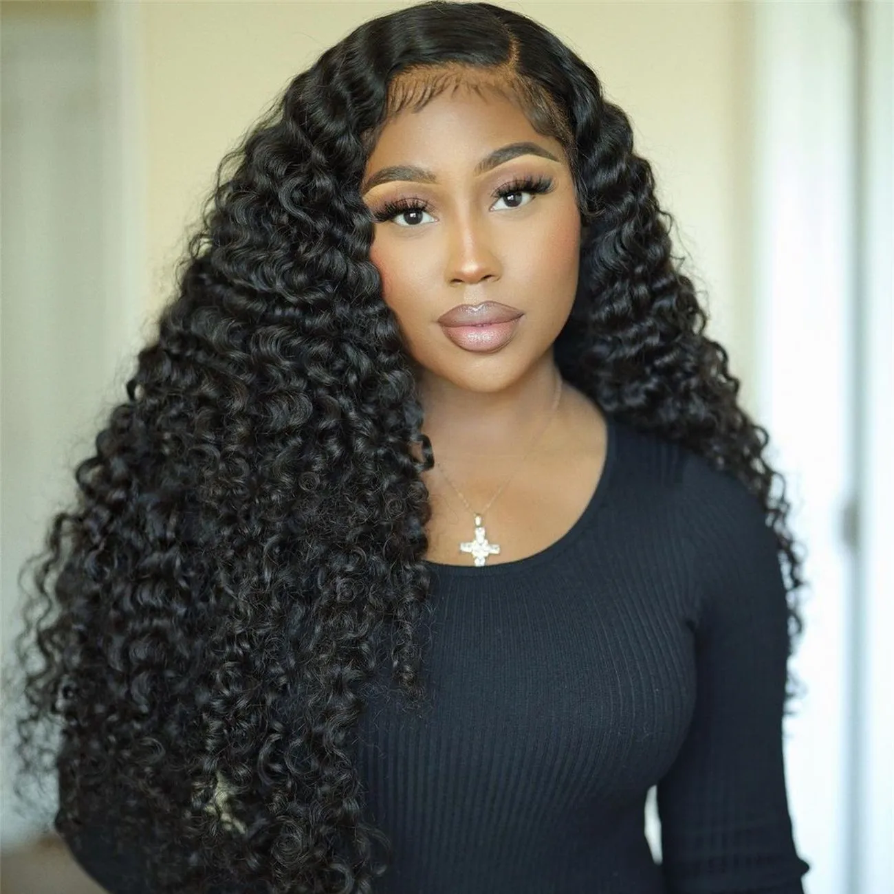 Curly hd lace front wig 13x6 human hair 100%13x4 30 40 inch deep wave glueless brazilian wigs on sale for women choice