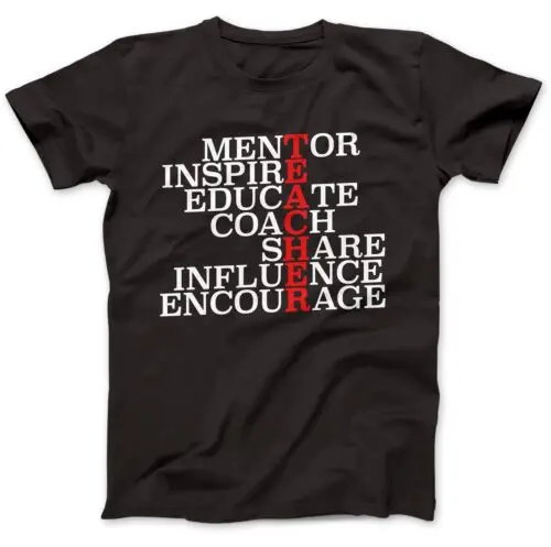 Inspiring School Teacher T-Shirt 100% Premium Cotton Education Science