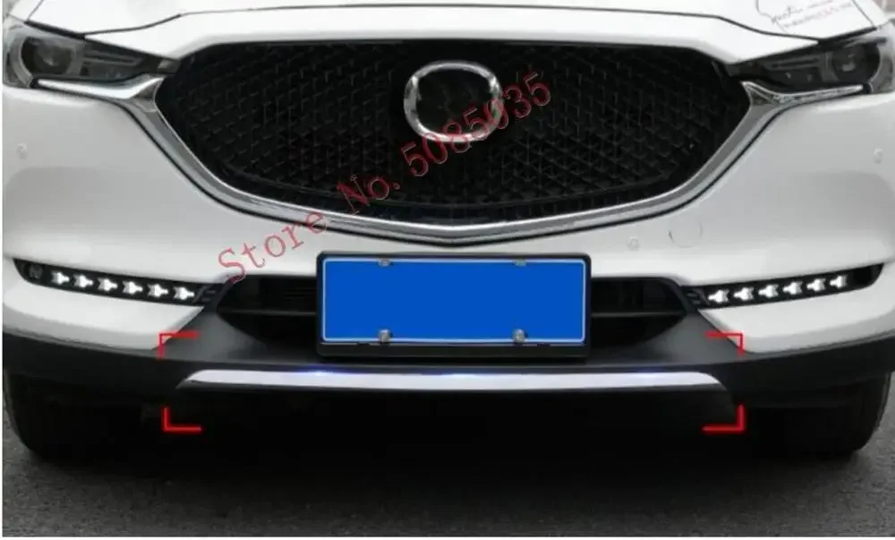 For Mazda CX5 CX-5 2017-2019 accessories Stainless steel car exterior front lip bumper cover strip trim Chromium Styling