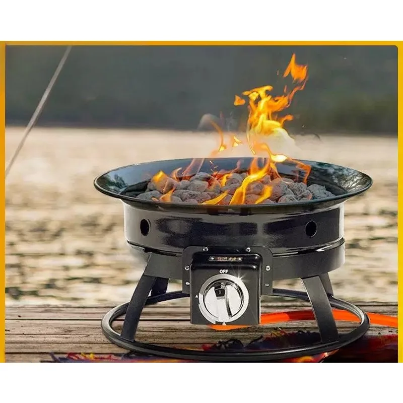 for Outdoor Portable Propane Gas Fire Pit 58,000 BTU Camping Trips RV Travels Tailgating Get-Togethers And Family Evenings