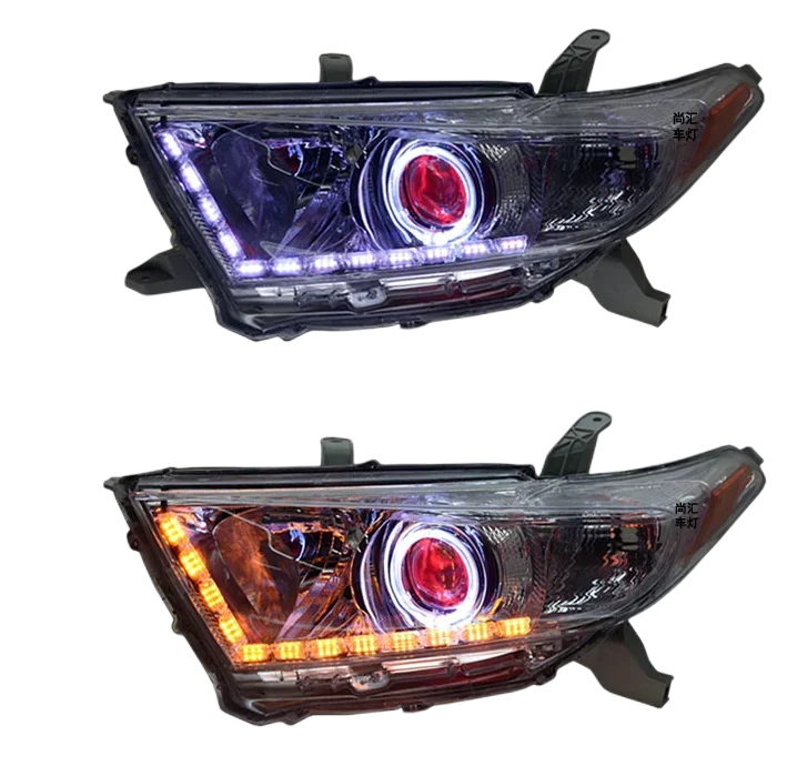 Car Front Headlight for Toyota  Land Cruiser LC120 2700 Daytime Running DRL Head lamp Low High Beam Angel eyes