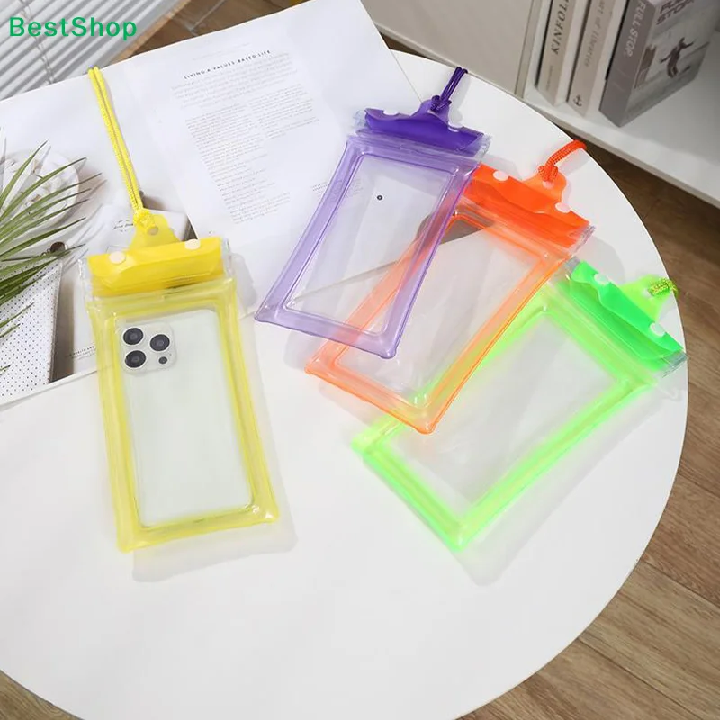 Waterproof Phone Pouch, Double Lock Seal Floating Dry Bag with Lanyard for Swimming & Beach - Detail 1