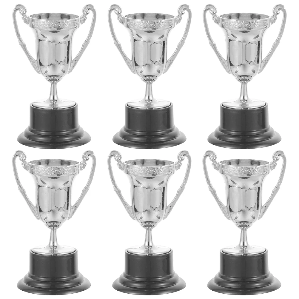 6 Pcs Mini Trophy Toys for Kids Simulated Decor Model Adornments Exquisite Small Plastic Lovely Child Reward Props