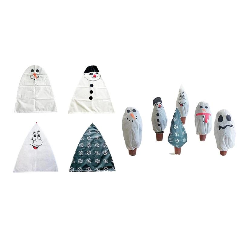 

6Pcs Christmas Frost Protection For Plants Garden Plant Cover Horticultural Fleece, Winter Plant Covers Freeze White
