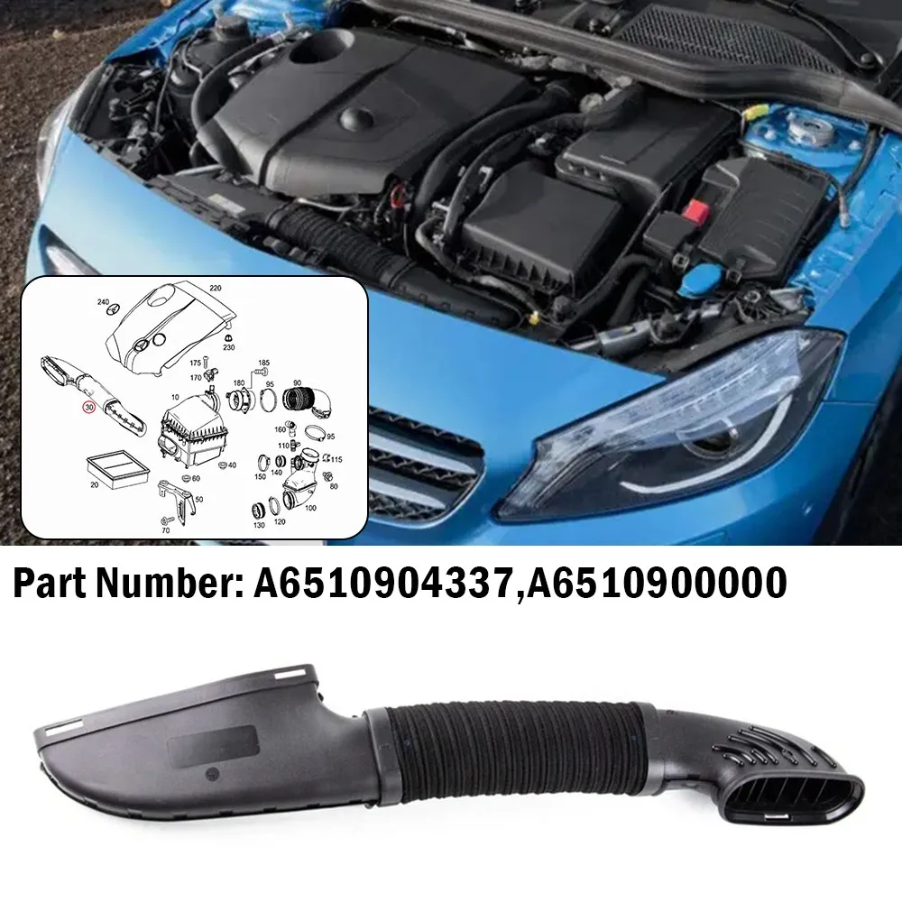 

Для Mercedes-Benz W176 W246 W117 W156 A B CLA GLA-Class A6510900000 A6510904337 Аксессуары для воздухозаборного шланга двигателя автомобиля