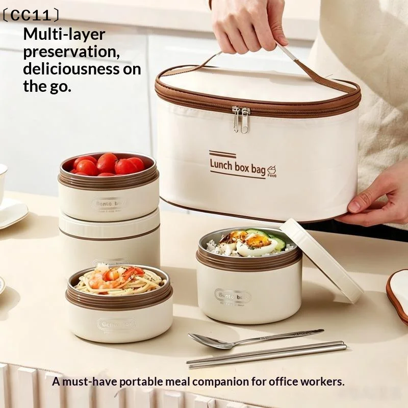 Food Storage Dividers - 5-teiliges tragbares isoliertes Essensbehälter-Set mit Thermobox