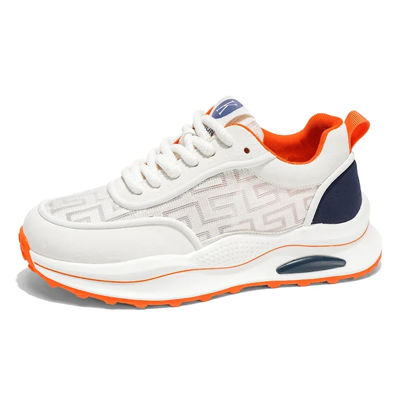 

Мужская дышащая сетчатая обувь, лето 2024, повседневные кроссовки для бега, удобная легкая модная обувь с мягкой подошвой, кроссовки на толстой подошве