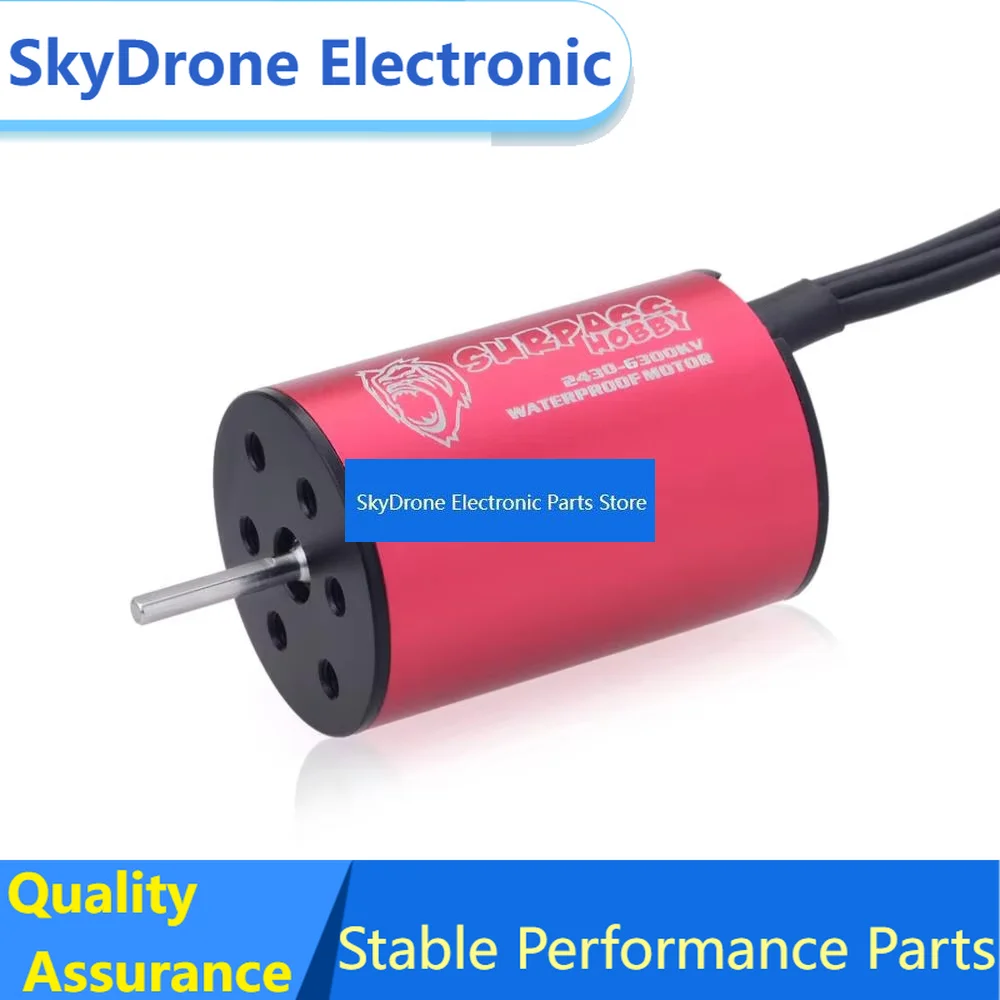 SkyDElSURPASSHOBBY KK Waterproof Combo 2430 6300KV Brushless Motor With 25A ESC / S0017P 17G Servo For 1:16 1:18 RC Drift Racing