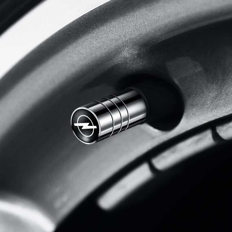 4Pcs Aluminum Round Car Wheel Tire Valve Caps For Opel Corsa Astra Insignia Vectra Zafira Meriva Mokka Grandland Vivaro a Auto