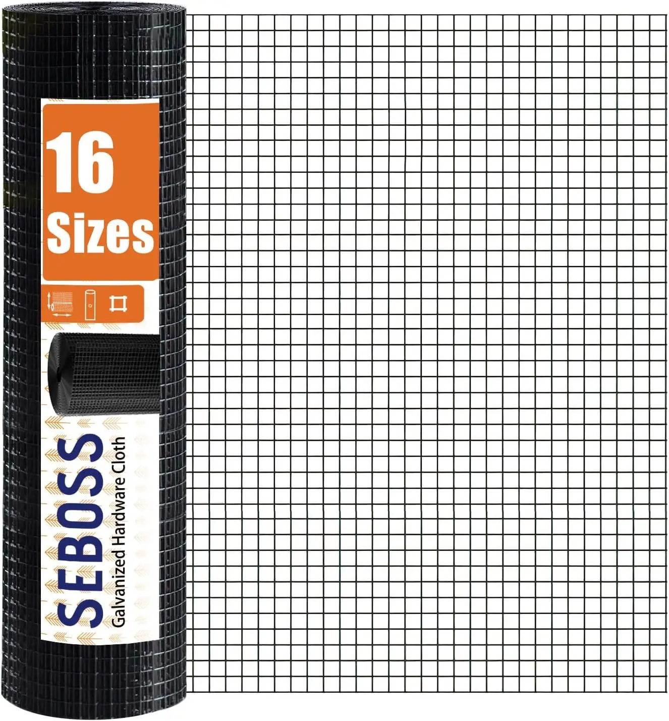 

1/2 Inch PVC Coated Chicken Wire Mesh Roll, 48 x 50 ft, 19-Gauge for Garden Fencing and Tree Guard