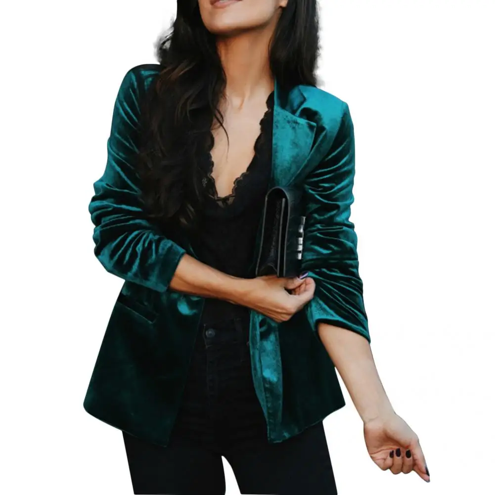 Blazer kantor wanita populer, Blazer wanita kantor, Blazer wanita kancing sebaris, warna murni Semua cocok, Blazer ramping