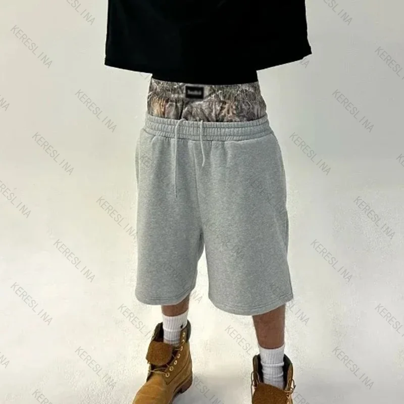 

Rock hip-hop fashionable high street comfortable versatile loose shorts European and American Oversized trendy casual pants emo