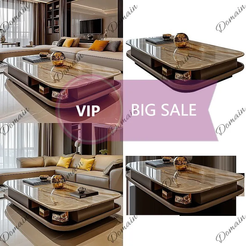 Ni Modern Italian Style Coffee Table Microcrystalline Stone 1.6m Luxury Creative Long Living Room Furniture