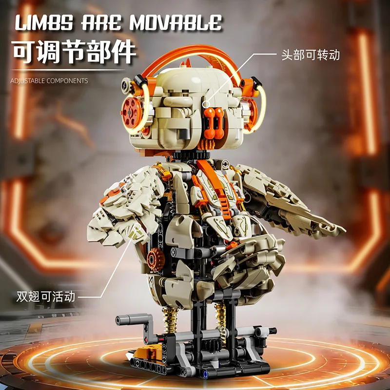 

Cyber ​​Mechanical Duck Building Blocks Linkage Model Assembly Kit Desktop Ornaments Educational Toy Kid Birthday Gift 13103