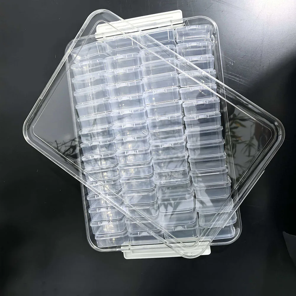 Transparent Plastic Storage Boxes with Snap Lids for Beads and Jewellery