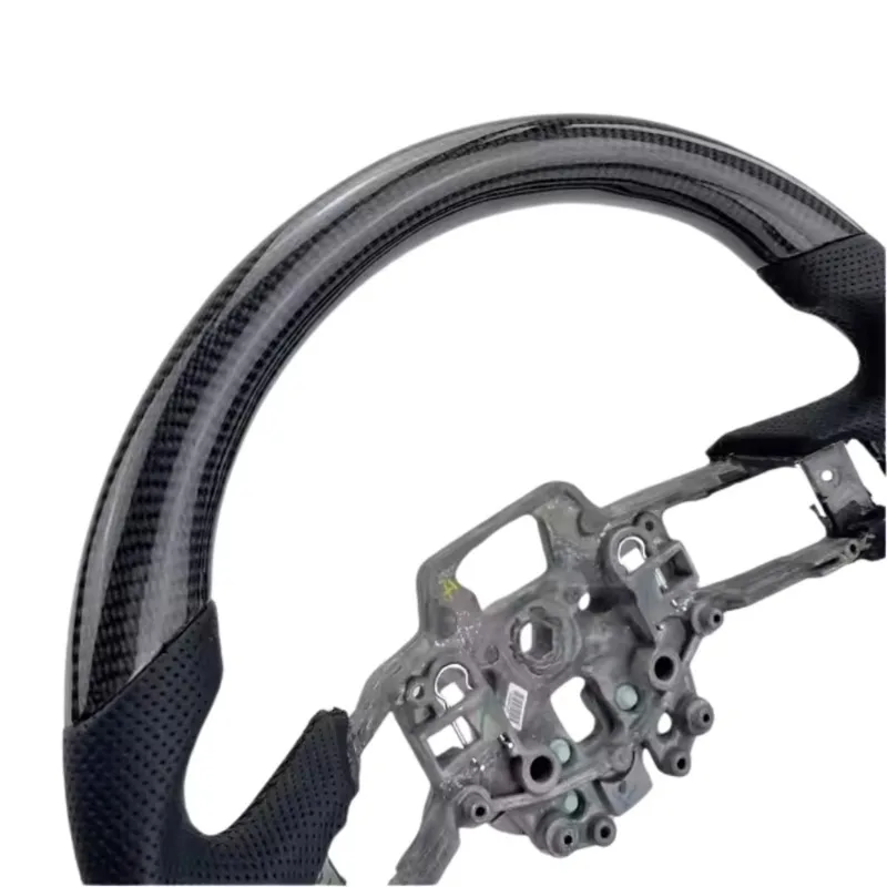 【2025】عجلة قيادة من ألياف الكربون ذات قاع مسطح من ZY لسيارة Ford Mustang 2015-2017 GT Sports