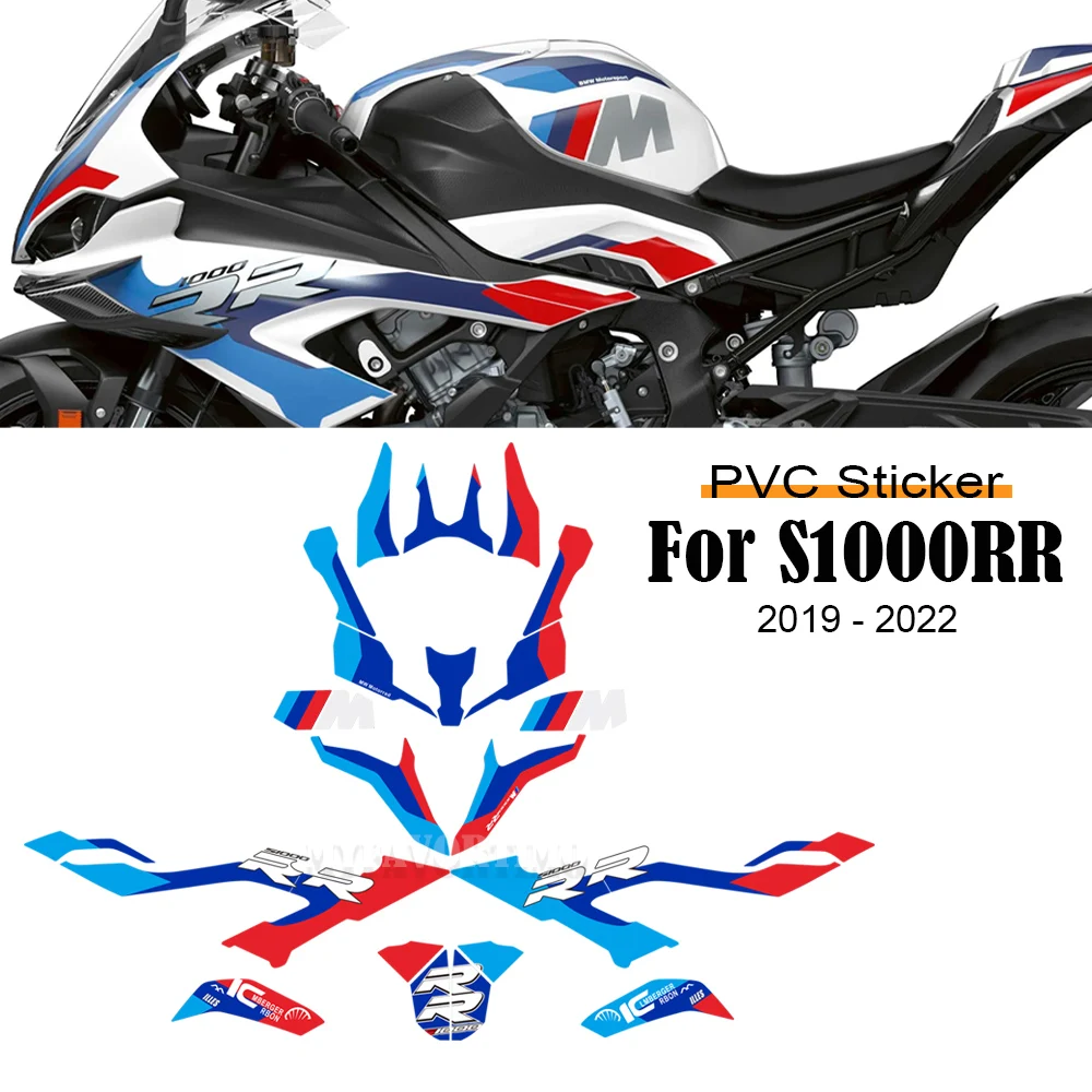 Adesivo para motocicleta BMW, S1000RR, S 1000 RR, S1000 M, M1000RR, 2019-2022, decalques, óleo, protetor de tanque de combustível