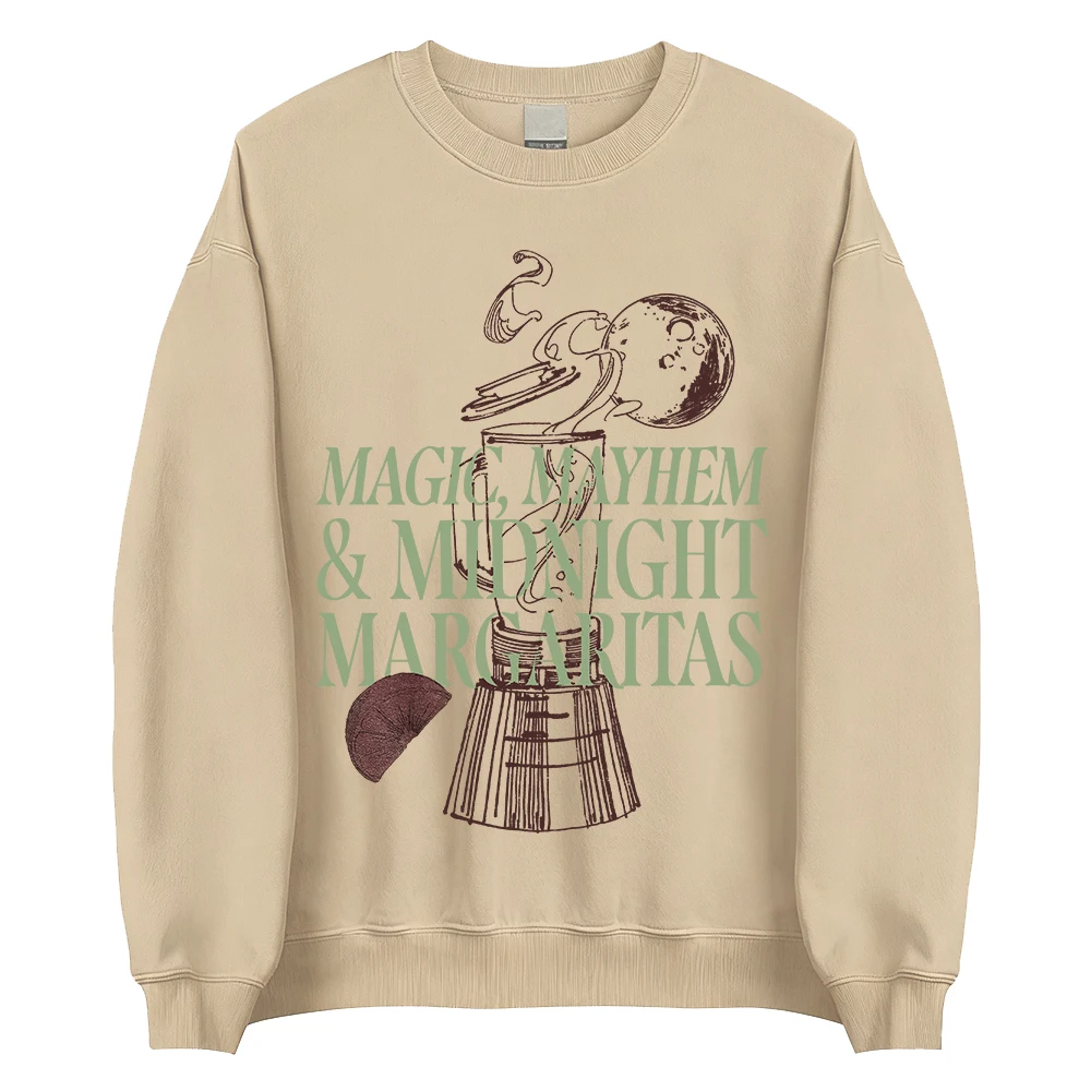 Practical Film Magic2 Crewneck Sweatshirt Magic Mayhem & Midnight Margaritas Pullovers Long Sleeve Loose Unisex Streetwear Print