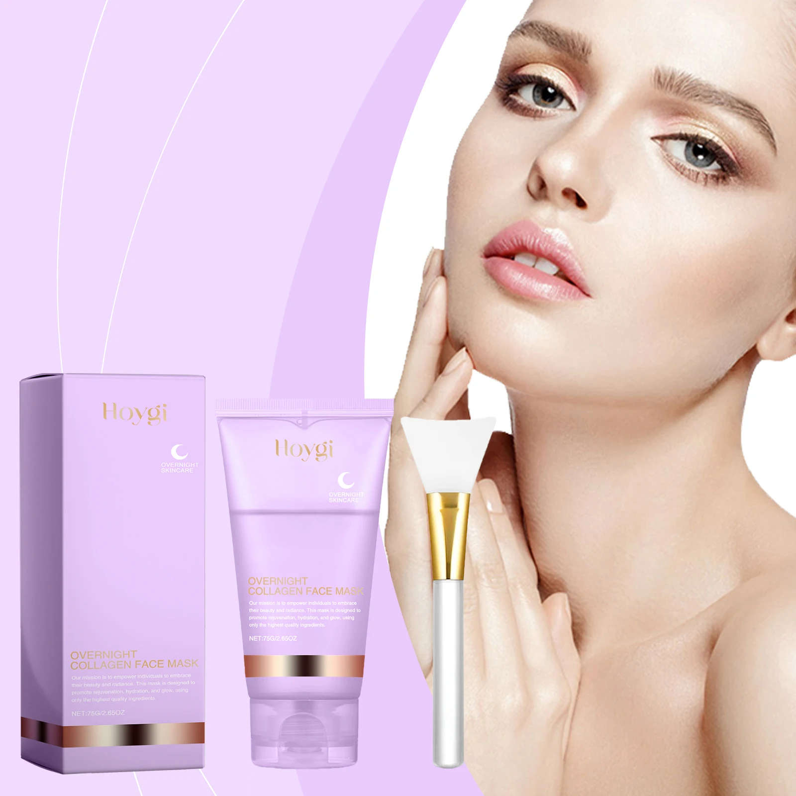 オーバーナイト コラーゲン フェイス マスク - 深い水分補給とアンチエイジングのための 75g ナイト トリートメント |   韓国の引き締め用スリーピングマスク