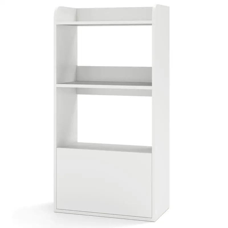 

Freestanding Bookshelf with 3-Tier Open Shelf-White