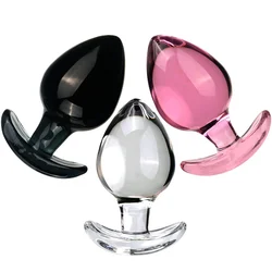 VaHppy Glass Anal Plugs 500g 6.5cm Anal Sex Toys Masturbator Gay Extension Training Lesbian Novelty style SM BDSM Adult Products