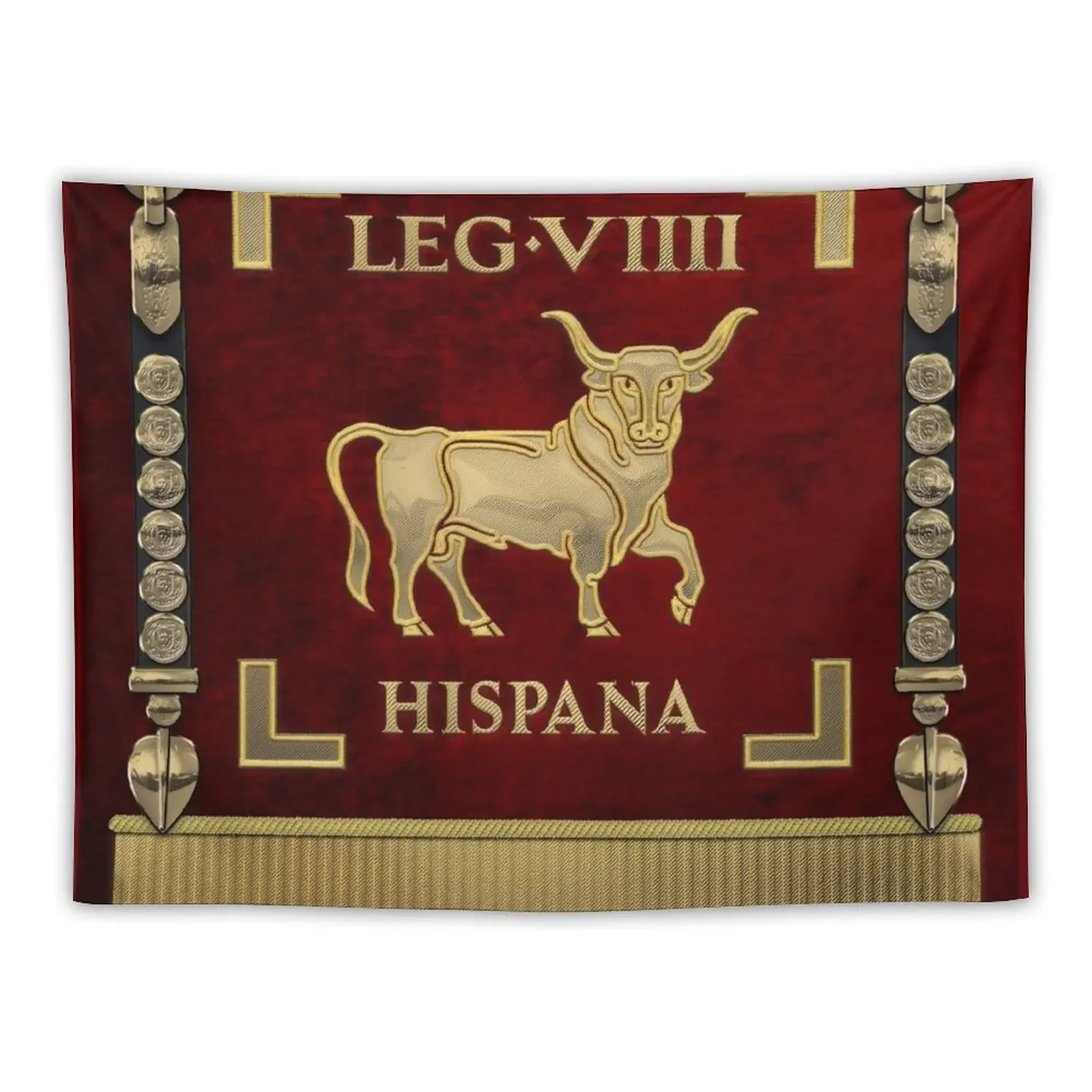 Standard of the Spanish 9th Legion - Vexillum of Legio IX Hispana Tapestry Cute Room Things For Bedroom Bedroom Decor Tapestry