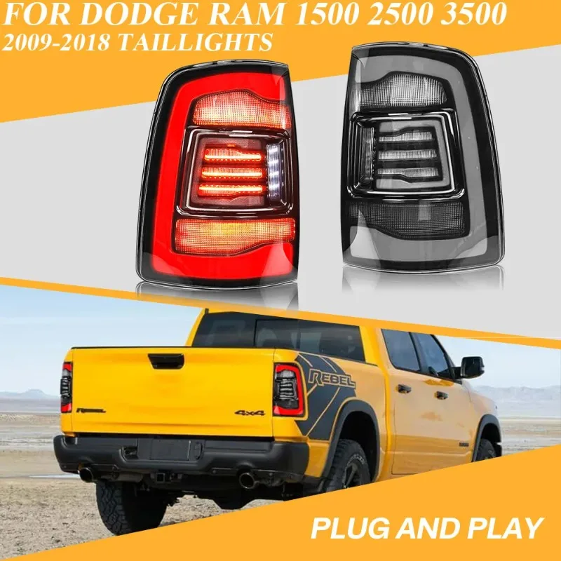 

Для Dodge Ram 2009-2018 пара светодиодных задних фонарей, задние фонари с дымовыми линзами, левая и правая прямая замена
