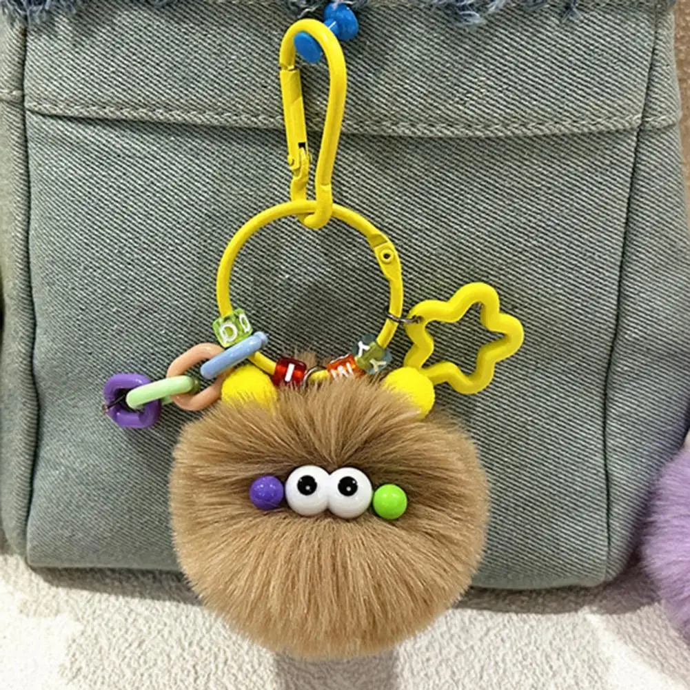 Durable Keychain for Everyday Use Keychain with Exquisite Craftsmanship Cartoon Plush Doll Keychain Charm Decorative Key Holder