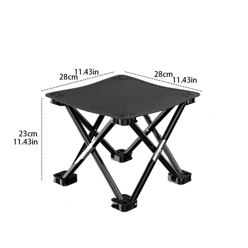 Mini Lightweight Folding Stool Portable Ottoman Fishing Chair for Outdoor Travel Picnic Fishing Camping Hiking