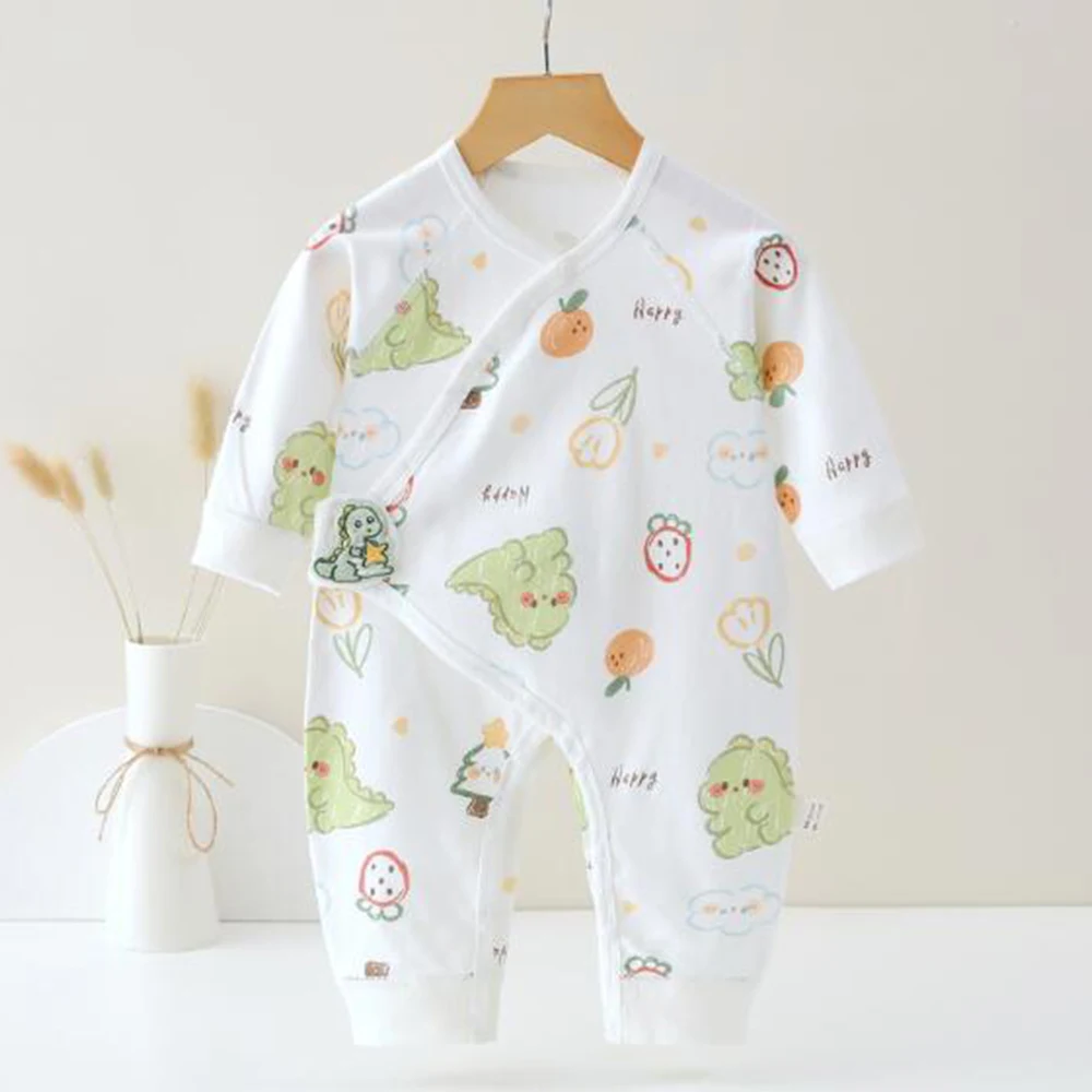 Baby Boy Jumpsuit Long Sleeve 100% Cotton Animal Print Spring Autumn Newborn Clothes 0-6 Months Baby Girl Romper