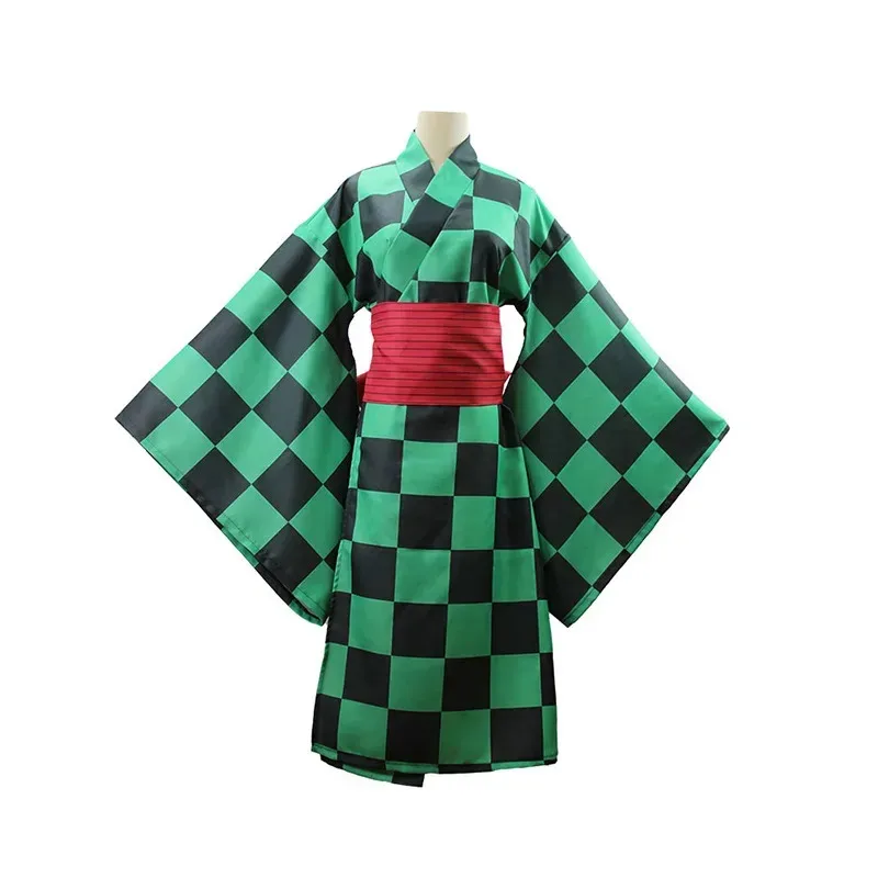 CyAnime 炭治郎コスプレ衣装ウィッグ竈門炭治郎プリント着物弓帽子イヤリングハロウィンクリスマスパーティー仮装コスチューム