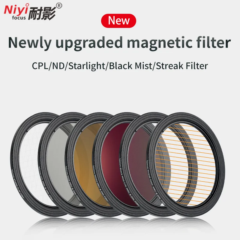 NIYI Magnetic filter 52mm 58mm 67mm 77mm Circular Polarizer Lens Filter Quick Installation CPL ND Starlight Streak Filter
