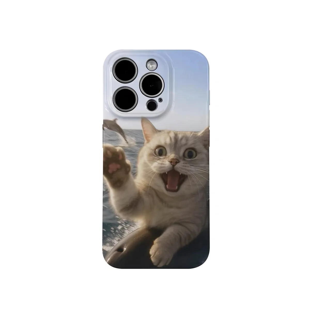 

Happy Little Cat Blue Sky Phone Case for IPHONE 17 Air 16E 15 PROMAX 14 Plus 13 12 MINI 11 PRO 16Plus XR XS Acrylic Phone Cover