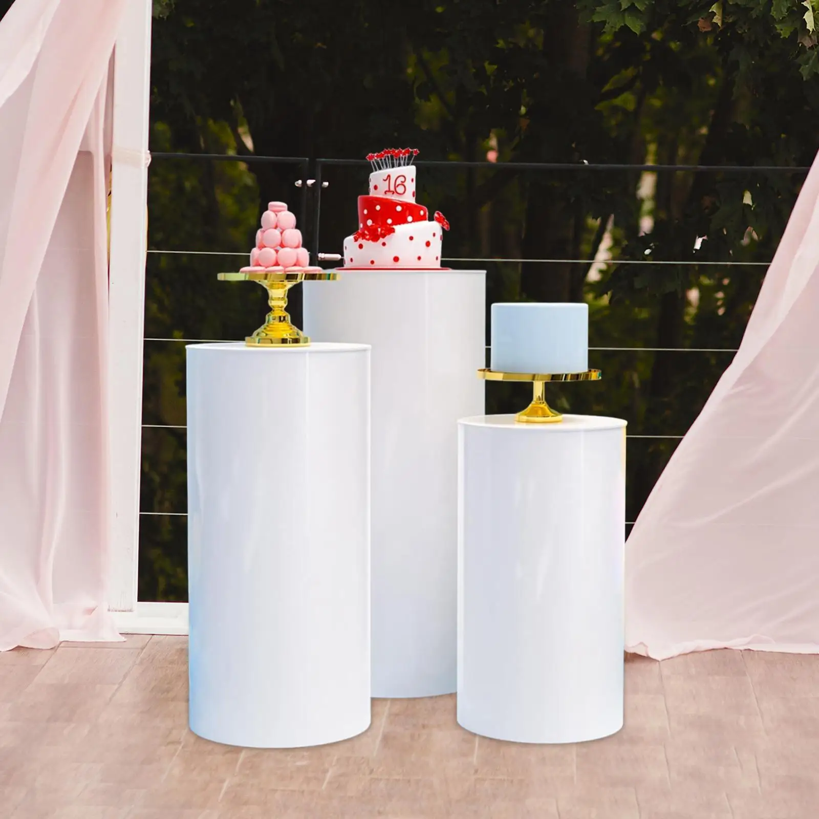 3/5 Stück Zylindersockel Kuchenständer Dessert Tischsäulen Urlaub Partyzubehör für Valentinstag