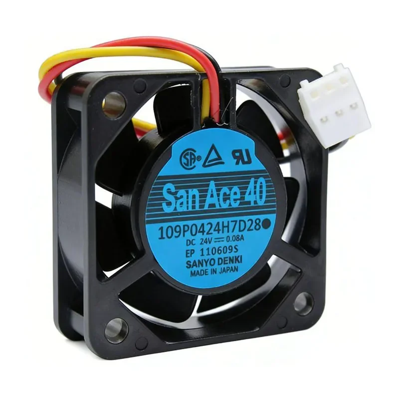 New Genuine for Sanyo 109P0424H7D28 27 20 01 24V 0.08A 40mm x 15mm Inverter Cooling Fan