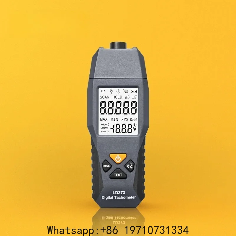 Handheld Mini Digital Laser Tachometer LD373 Non-Contact Tachometer RPM Range 100-30000RPM Tachometer Odometer