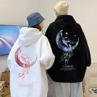 Sudadera con capucha con forro polar para hombre, chaqueta versátil de estilo coreano para parejas, ropa holgada de primavera, otoño e invierno