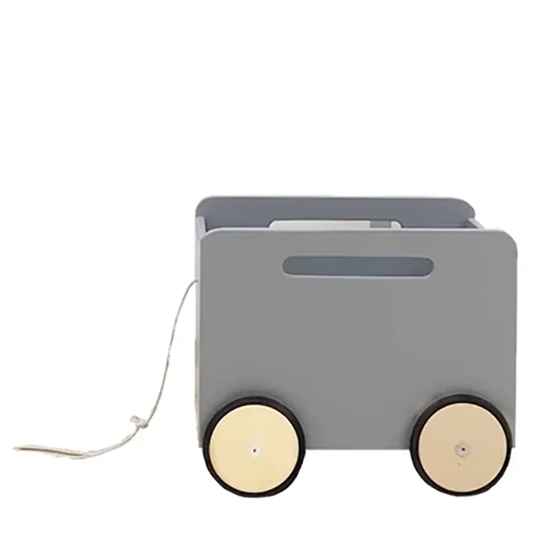 

Kids Furniture Wooden Box with Wheel Storage Toys