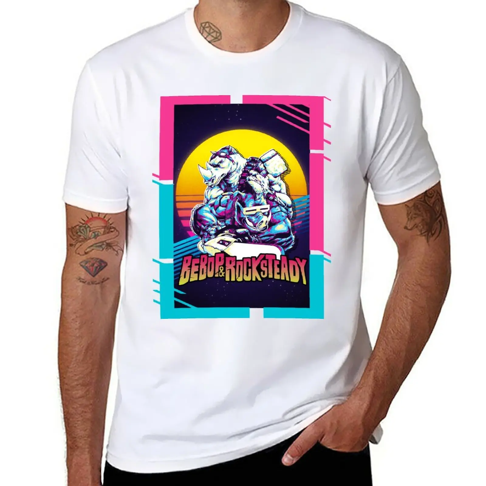 New Retro Bebop & Rocksteady T-Shirt blank t shirts T-shirt for a boy mens t shirts pack