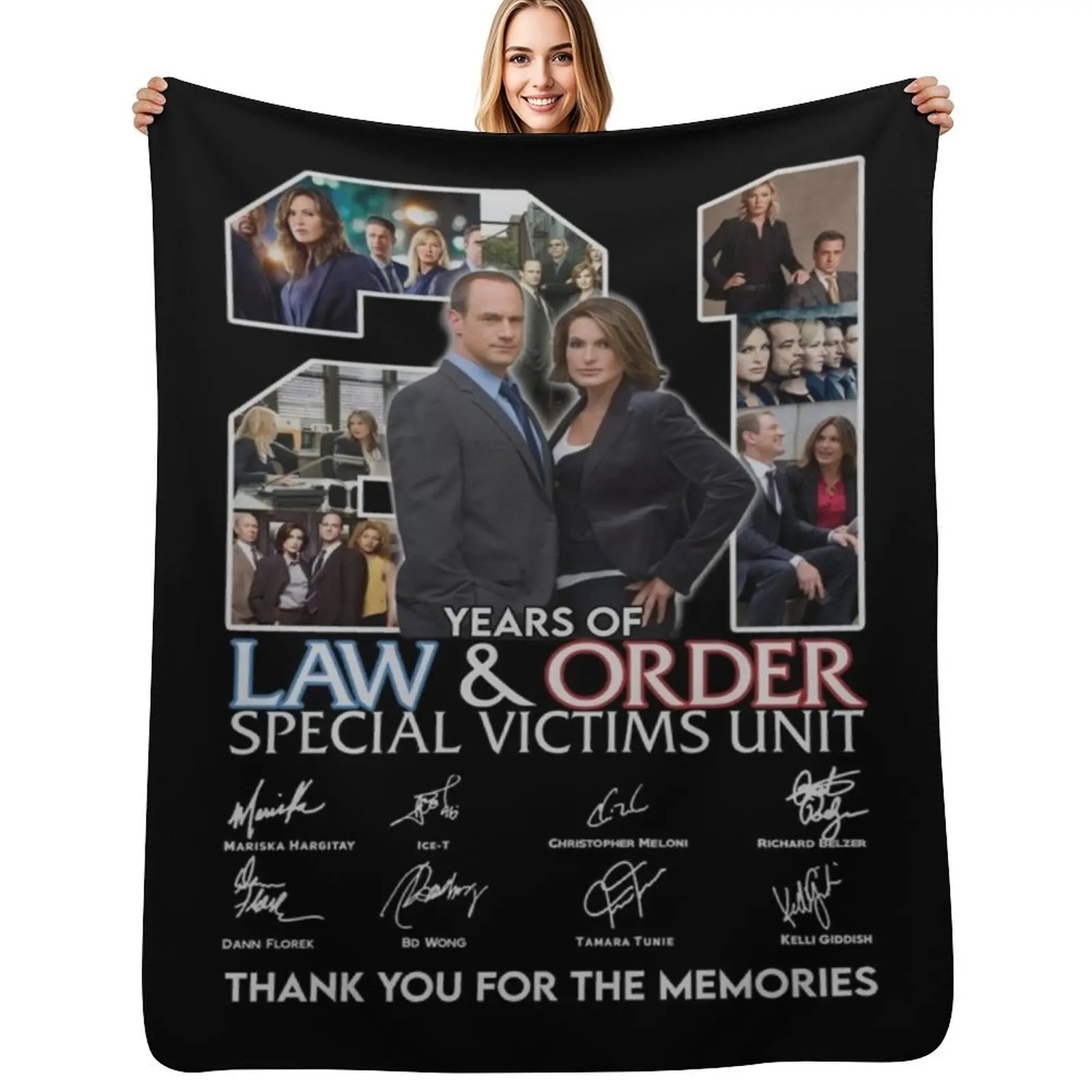 

21 Years Of.Law & Order.Special Victims Unit Throw Blanket Elegant Warm Throw Blanket for Hotel Home