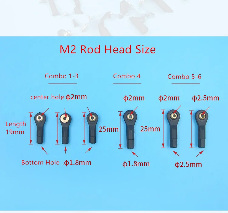 8pcs/lot M2/M3 Plastic Rod End Ball Head Holder Tie Rod Ends Wear Resisting Ball Joints For Rc Boat Car Airplane Trucks Buggys