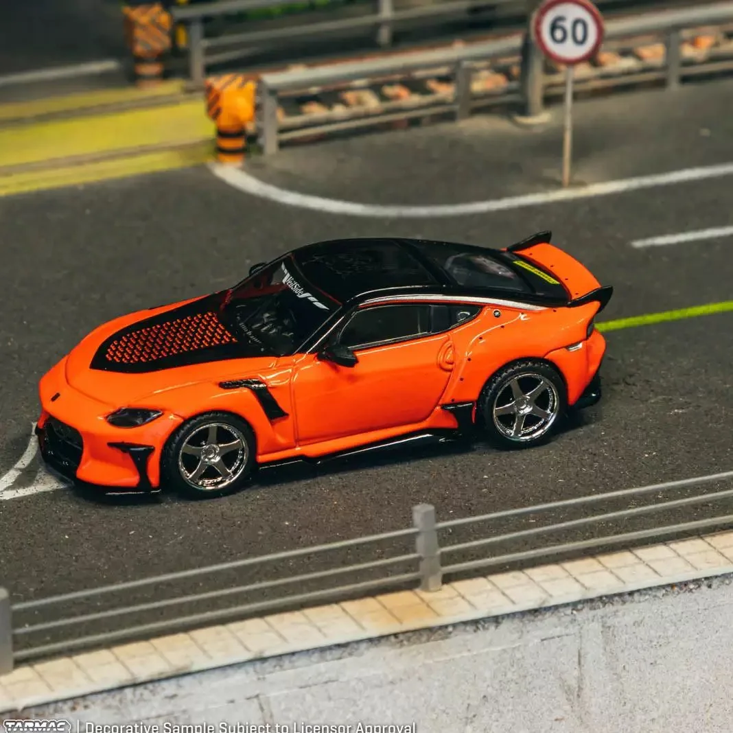 TW In Stock 1:64 Nissan VeilSide FFZ400 Fairlady Z Orange Diecast Car Model Collection Toys Tarmac Works