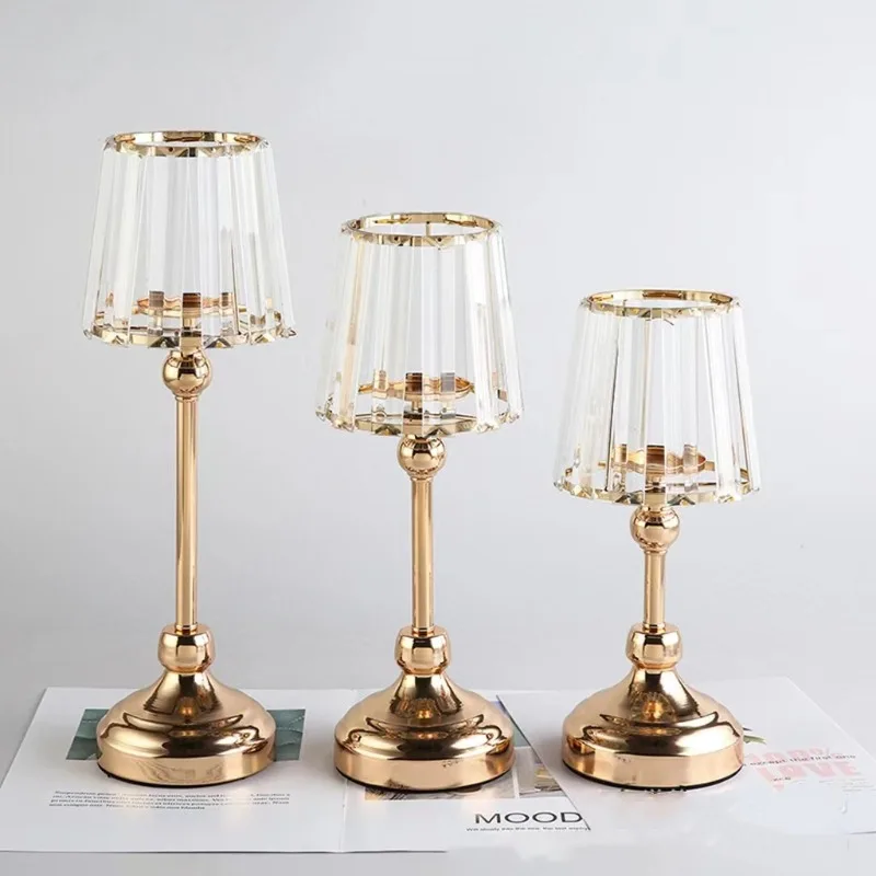 European crystal glass candle holder romantic wedding home living room meal
