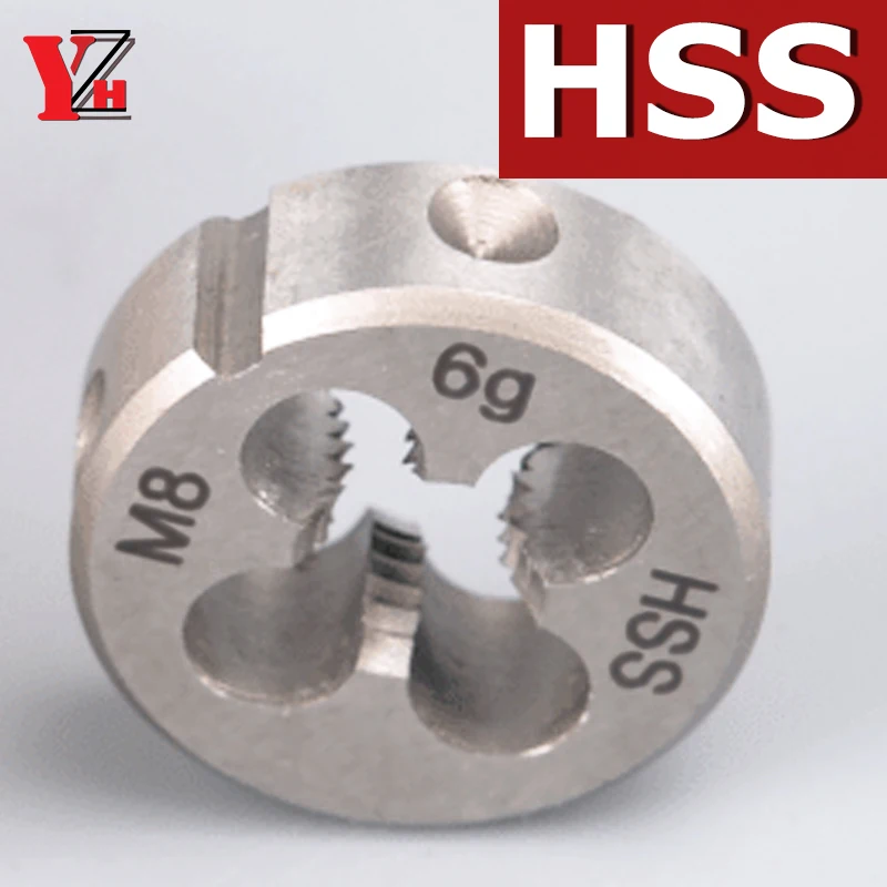 HSS الموضوع يموت متري قوالب مستديرة اليد اليمنى القياسية أداة قطع الأسنان موضوع خارجي للفولاذ المقاوم للصدأ M1 ~ M42