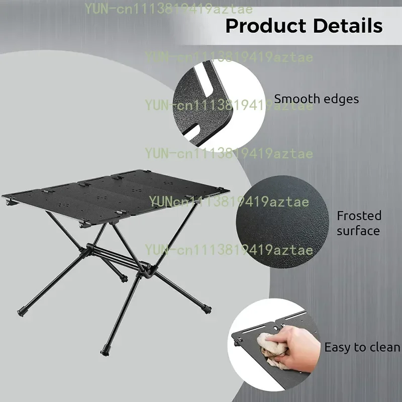 Factory direct sales aluminum easy to carry waterproof outdoor folding table camping hiking picnic