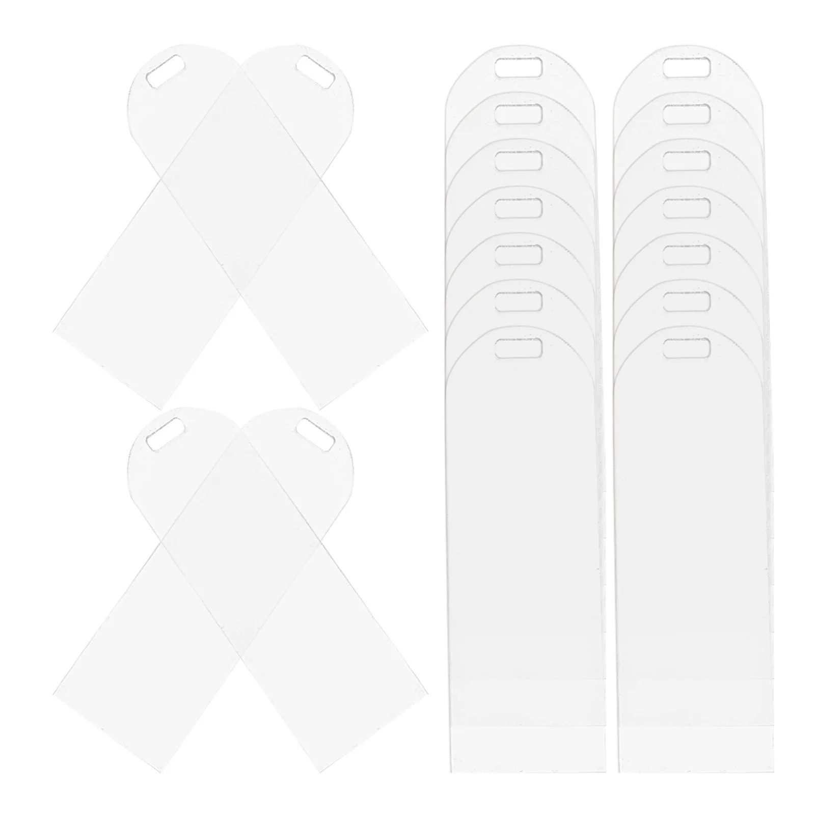 

20pcs Acrylic Bookmarks Blanks Transparent Rectangular Diy Craft Teacher Reading Supply Page Marker For Book Lovers Gift