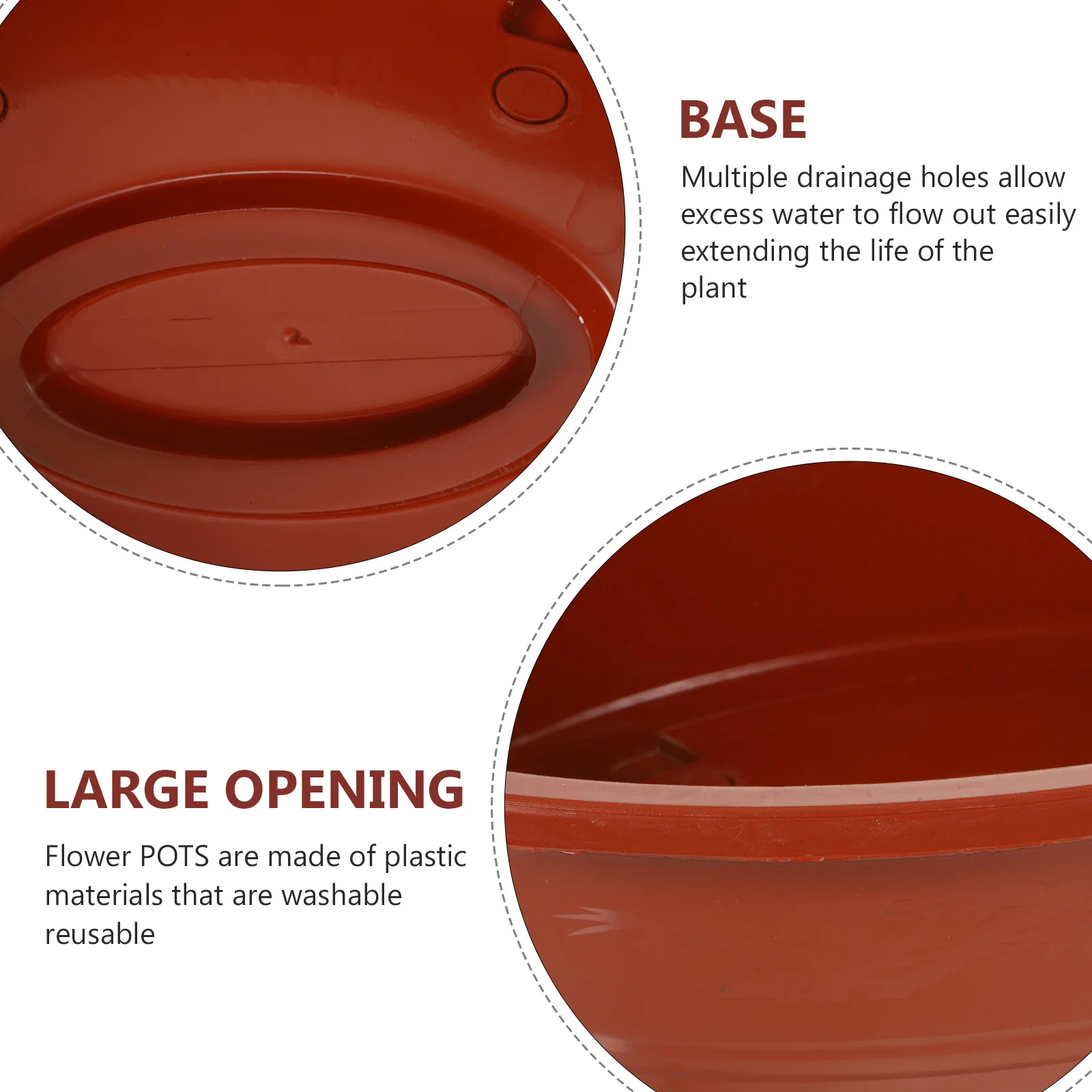 

4Pcs Household Plastic Pots Indoor Gardening Containers Bonsai Planter Succulent Flowerpots Decor Flower Pot Bonsai Flowerpot