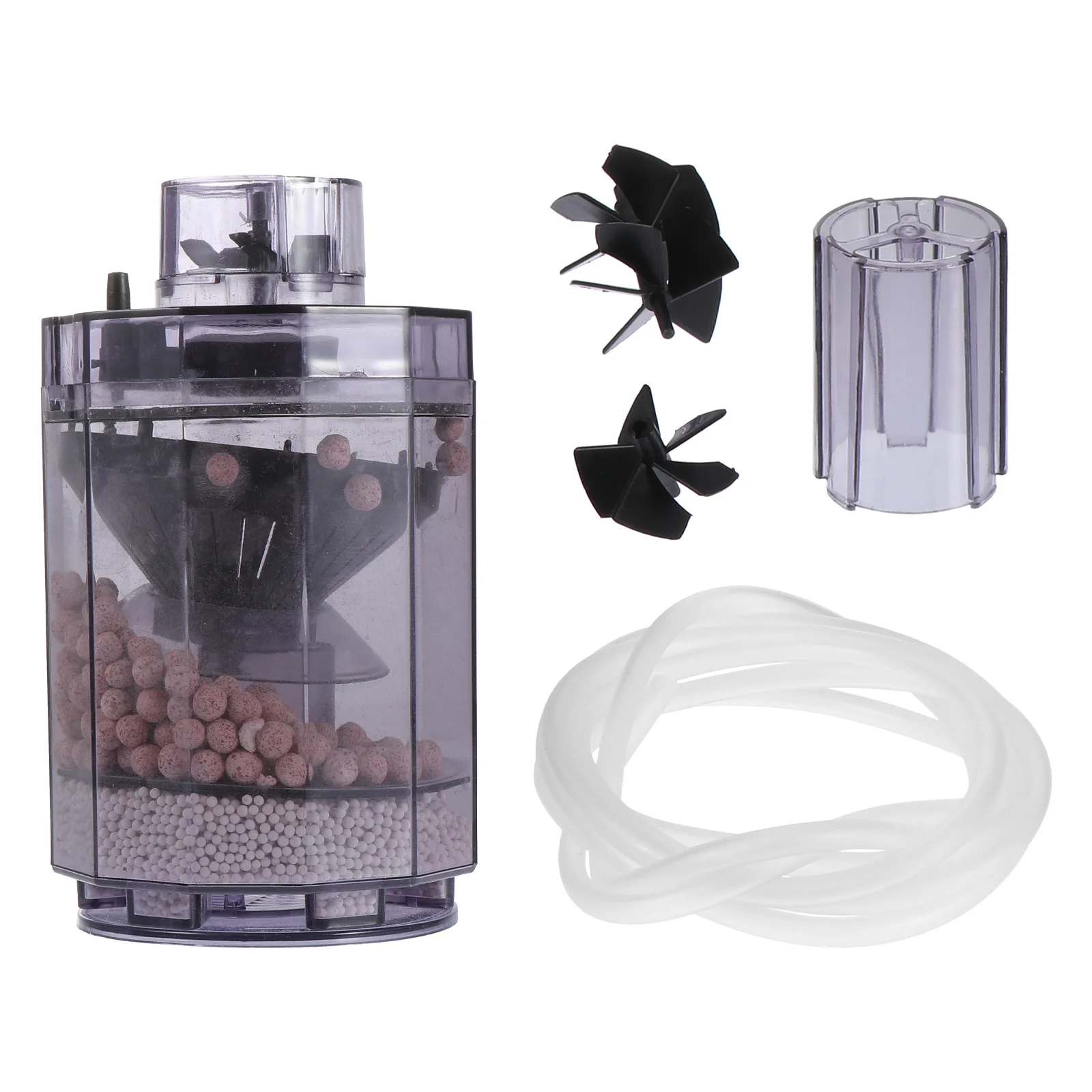 

1 set Aquarium Filter Mini Pneumatic Oxygen Pump For Small Ball Fish Tank Ultra-Quiet Submersible Aeration System Multi-Stage