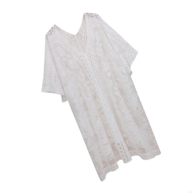 Stylish Beach Coverup for Women See Through Sheer Bathing Suit Coverup Lace Sheer Swimsuit Coverup for Beach Parties 